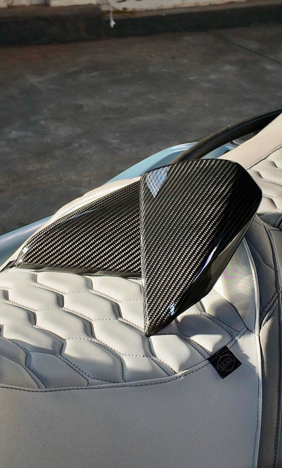 Carbon fiber mirror caps for Sea-Doo by Sveacarbon